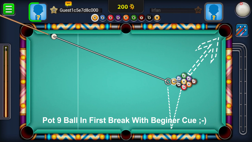 8 Ball Pool Hack – 9 Ball Break Trick With Beginner Cue ...