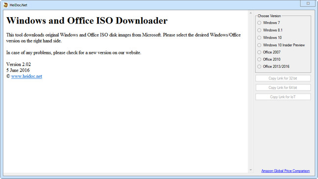 Microsoft Windows and Office ISO Download Tool