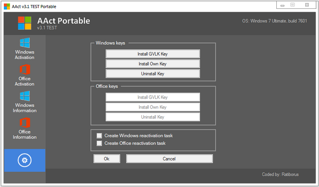 AAct 3.7 Portable โปรแกรมทำ Windows / Office เป็นของแท้