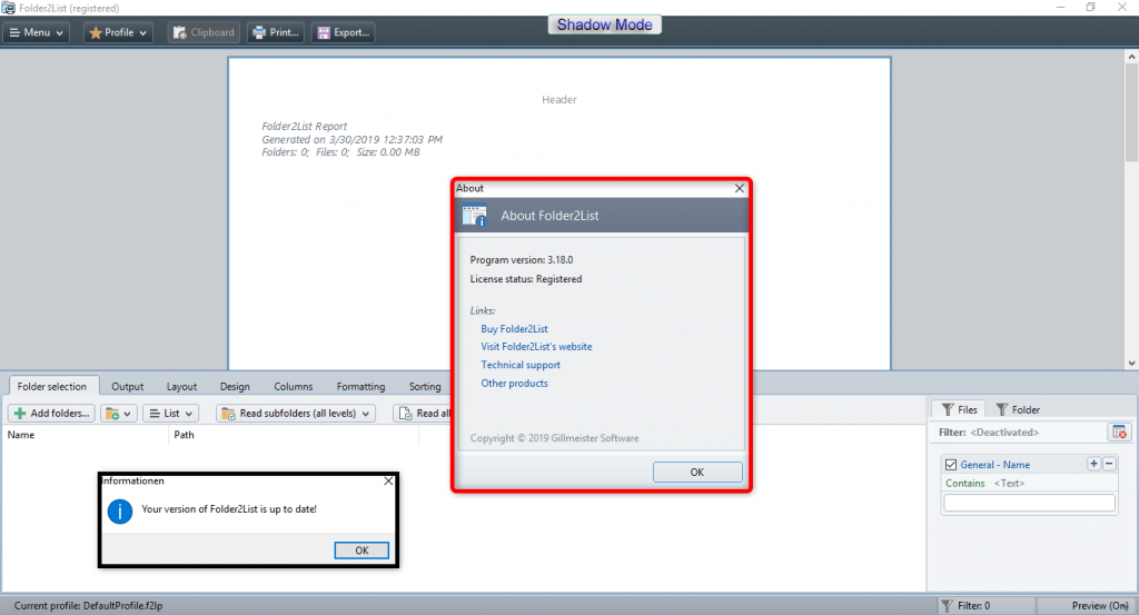 Gillmeister Folder2List License key