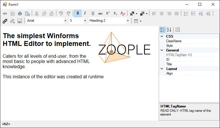 Zoople HTML Editor .NET for Winforms Serial Key