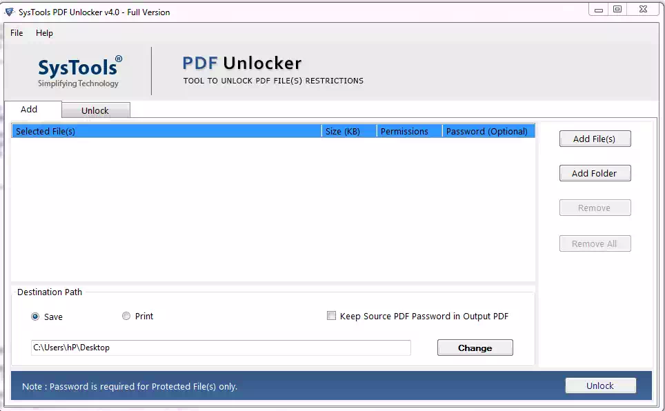 SysTools PDF Unlocker Crack Serial key