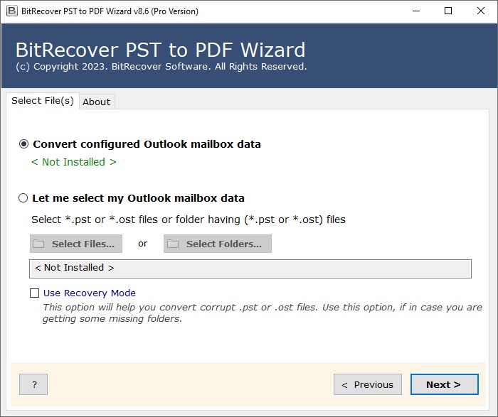 BitRecover PST to PDF Wizard patch