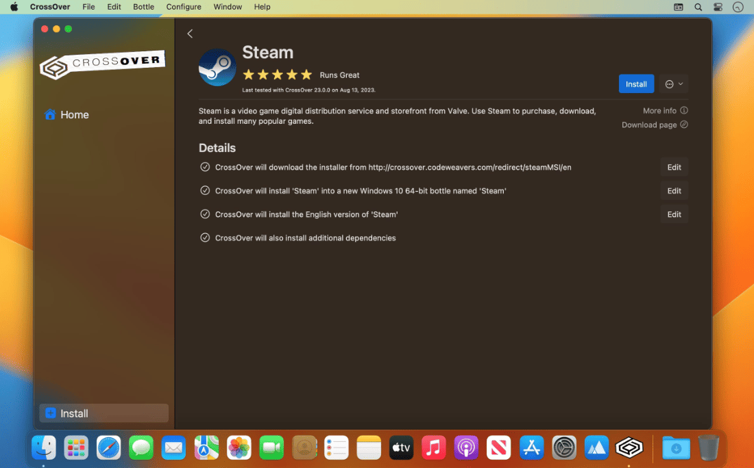 CrossOver v25.1.1 macOS