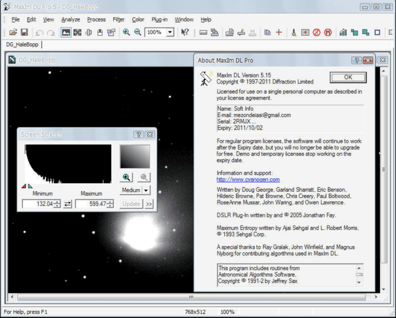 Diffraction Limited MaxIm DL v7.2.2