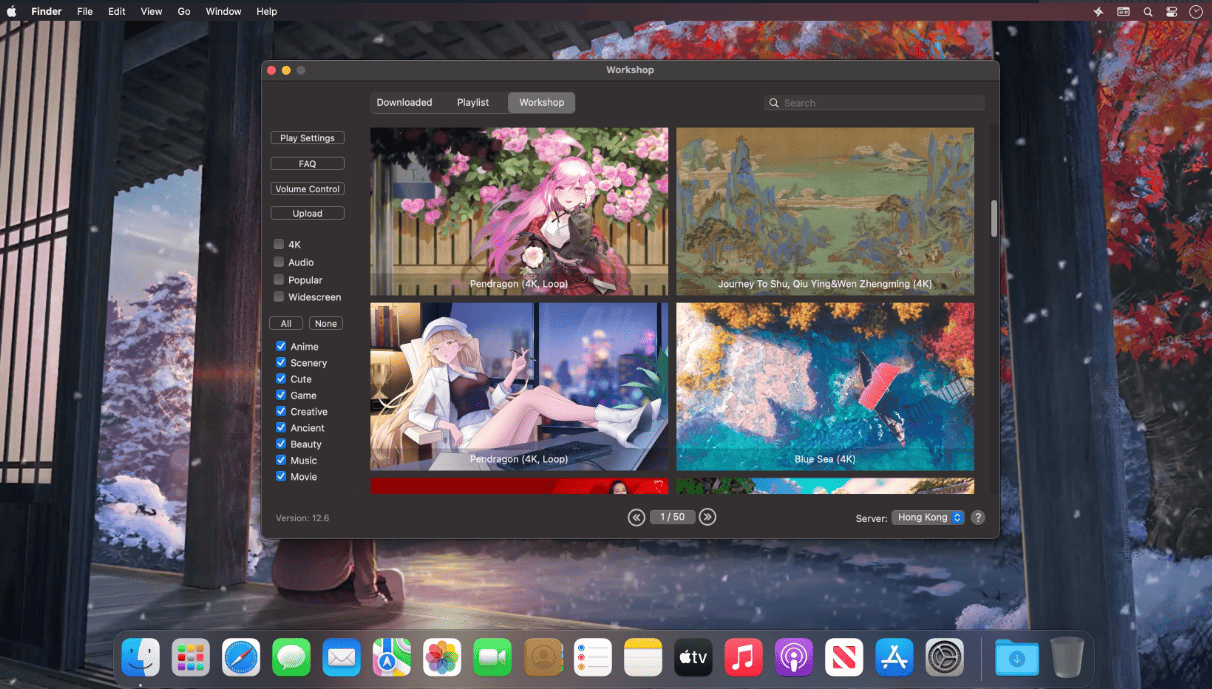 Dynamic Wallpaper Enginer v 23.6 macOS