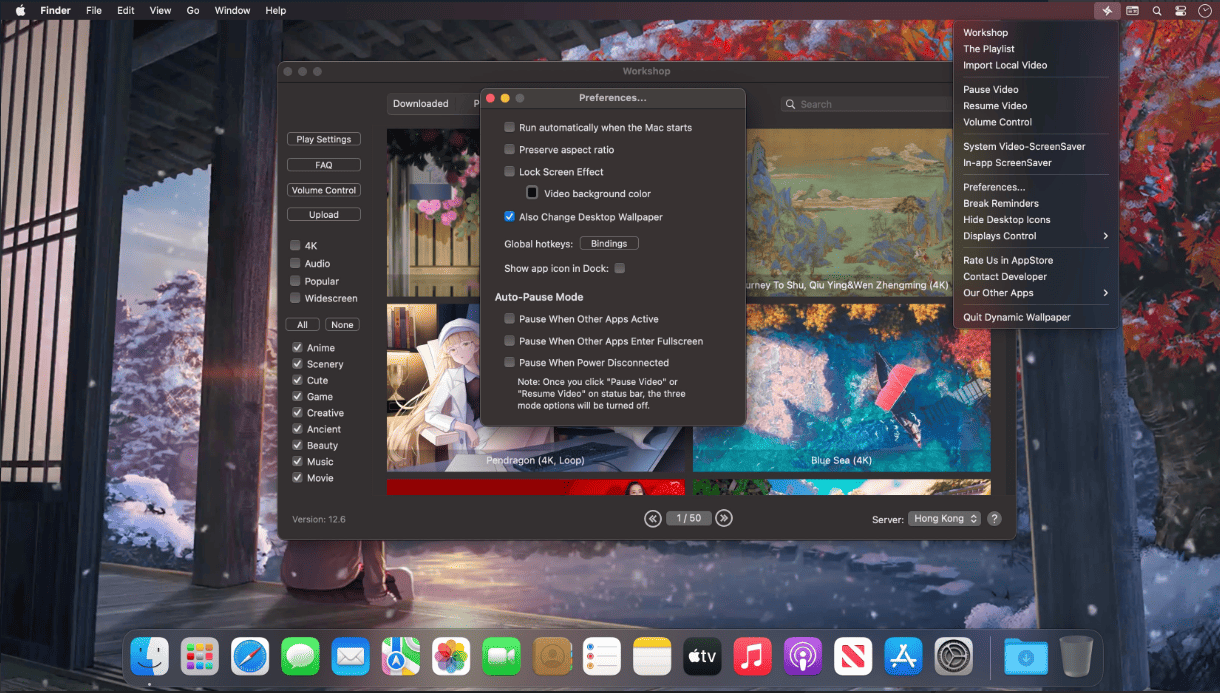 Dynamic Wallpaper Enginer v 23.6 macOS