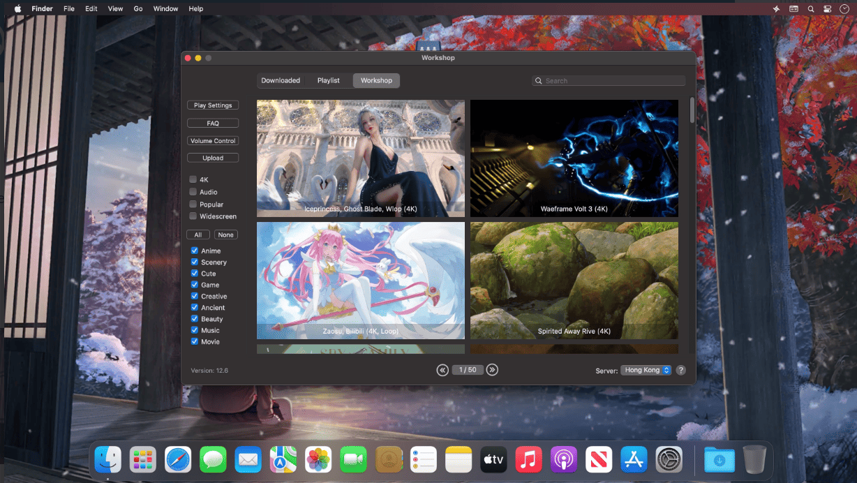 Dynamic Wallpaper Enginer v 23.6 macOS