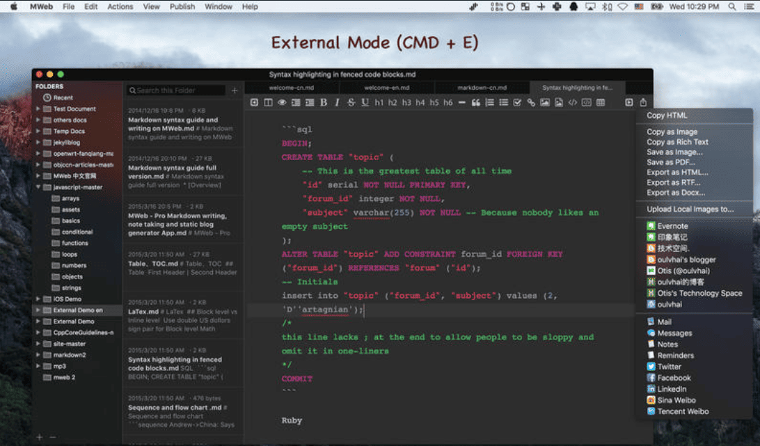 MWeb Pro v 4.7.1 macOS
