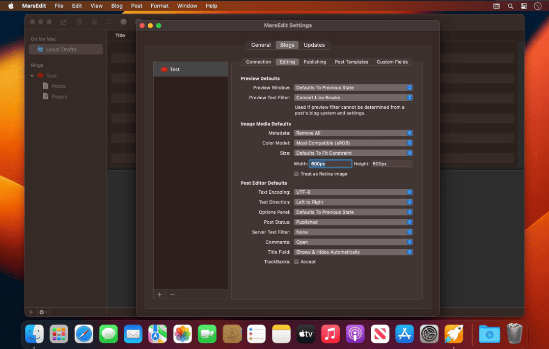 MarsEdit 5.3.6 macOS