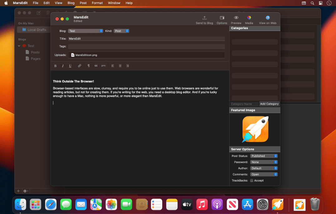 MarsEdit 5.3.6 macOS
