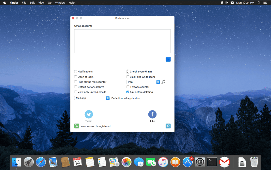 Mia for Gmail v 2.7.5 macOS