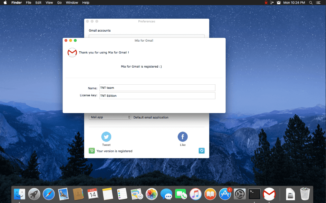 Mia for Gmail v 2.7.5 macOS