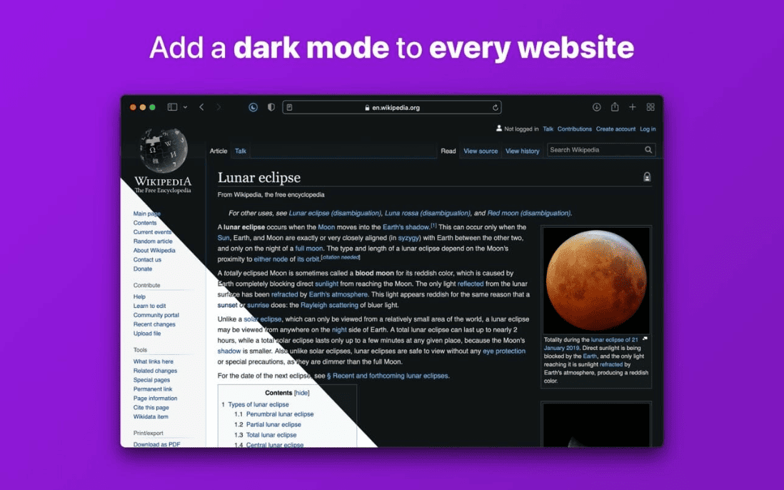 Noir – Dark Mode for Safari v2025.2 macOS