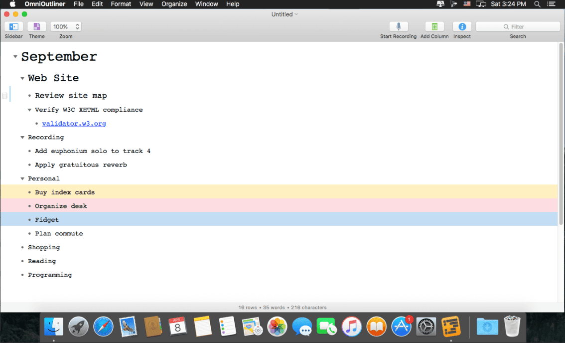 OmniOutliner Pro v 5.15.0 macOS