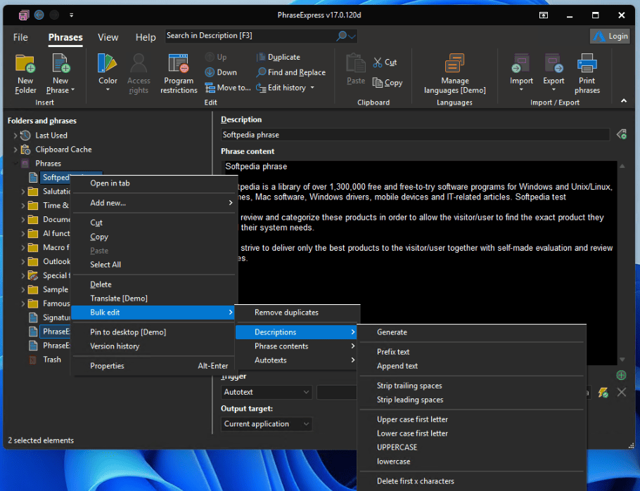 PhraseExpress v17.0.130 is a text expander software, that manages frequently used text templates for insertion into any program.