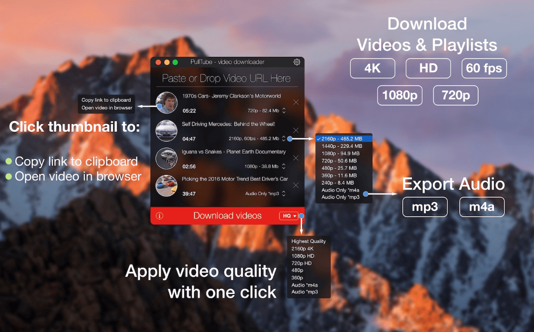 PullTube v 1.8.6.4 macOS