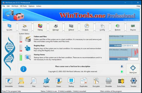 WinTools.one Home / Professional