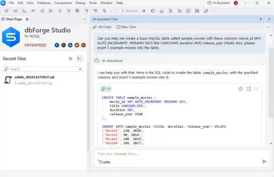 dbForge Studio