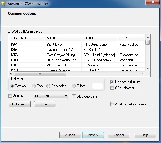 Advanced CSV Converter 7.90