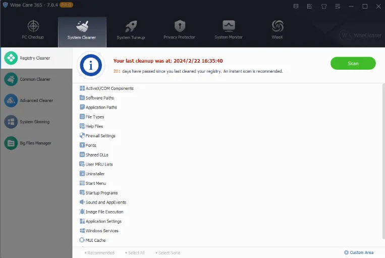 Wise Registry Cleaner