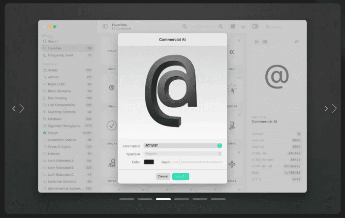 Codepoint v1.21 macOS 3