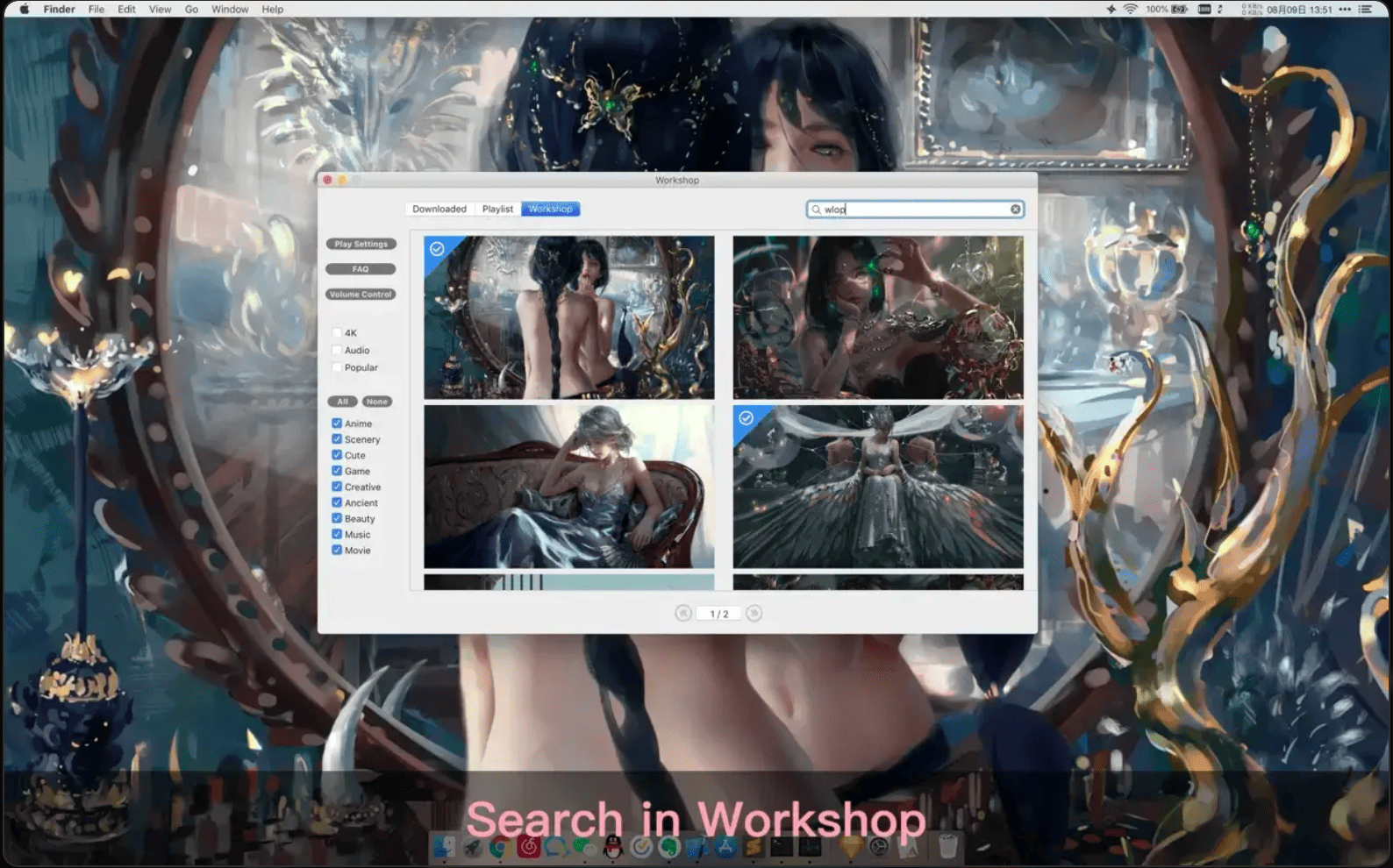Dynamic Wallpaper Enginer v23.9 macOS