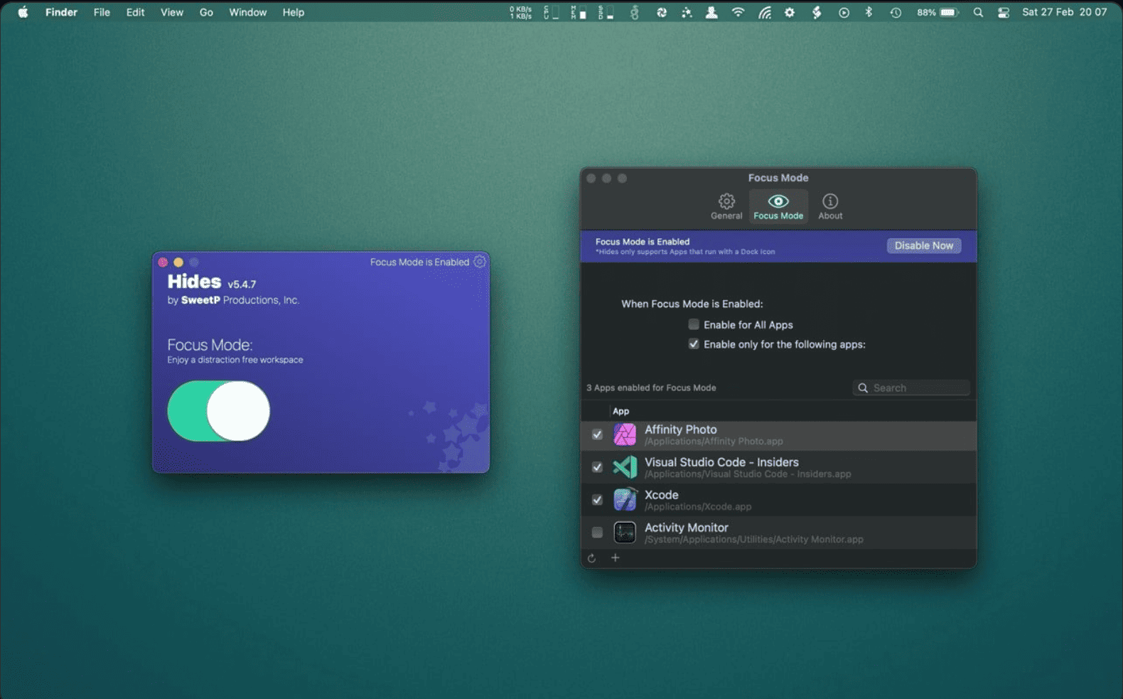 Hides v7.2.1 macOS