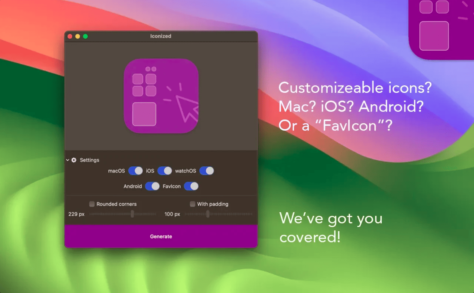 Iconize v1.6 macOS