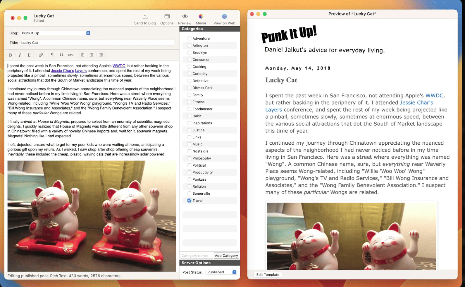 MarsEdit v5.3.8 macOS