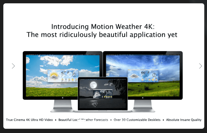 Motion Weather 4K - Ultra HD v1.2.1 macOS 1