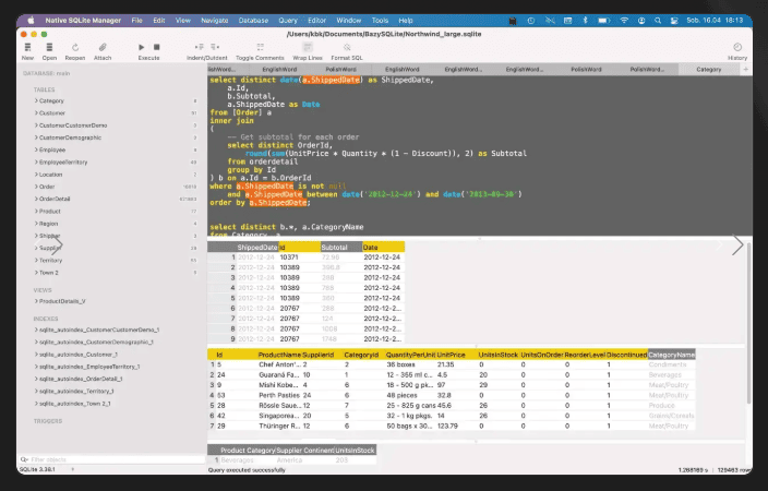 Native SQLite Manager v1.31 macOS 2