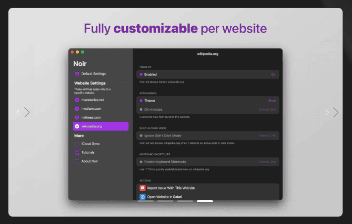 Noir – Dark Mode for Safari v2025.2.4 macOS 4