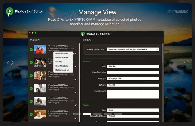 Photos Exif Editor v5.0 macOS 2