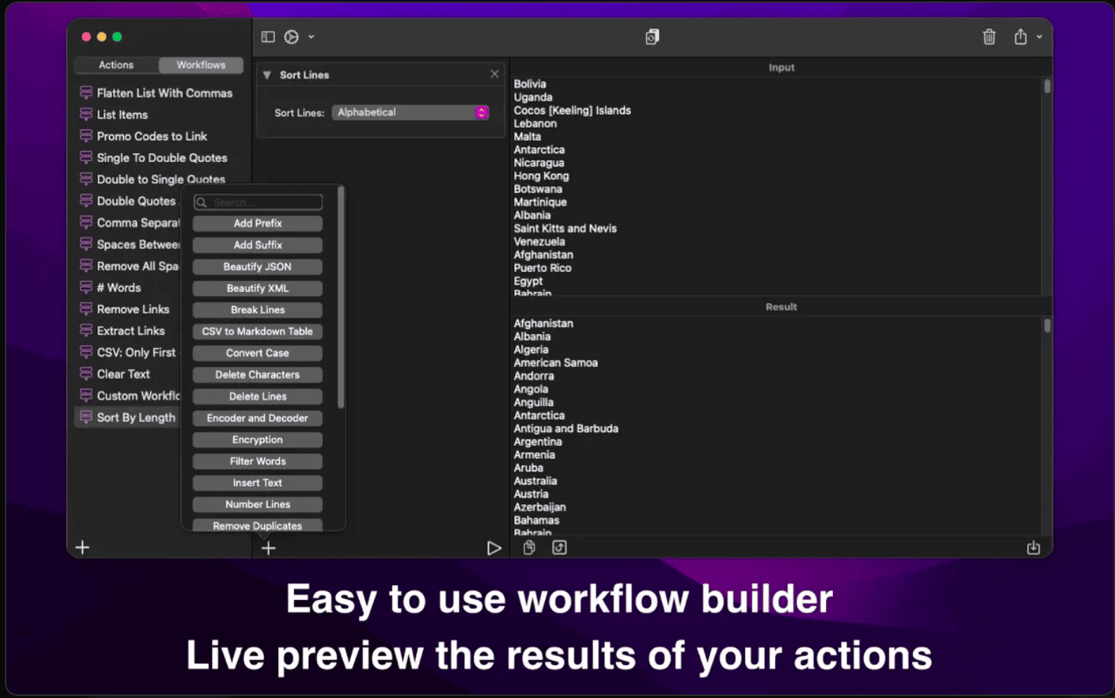 Text Workflow 2.5.0 macOS