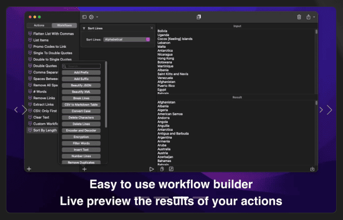 Text Workflow v2.5.0 macOS 3