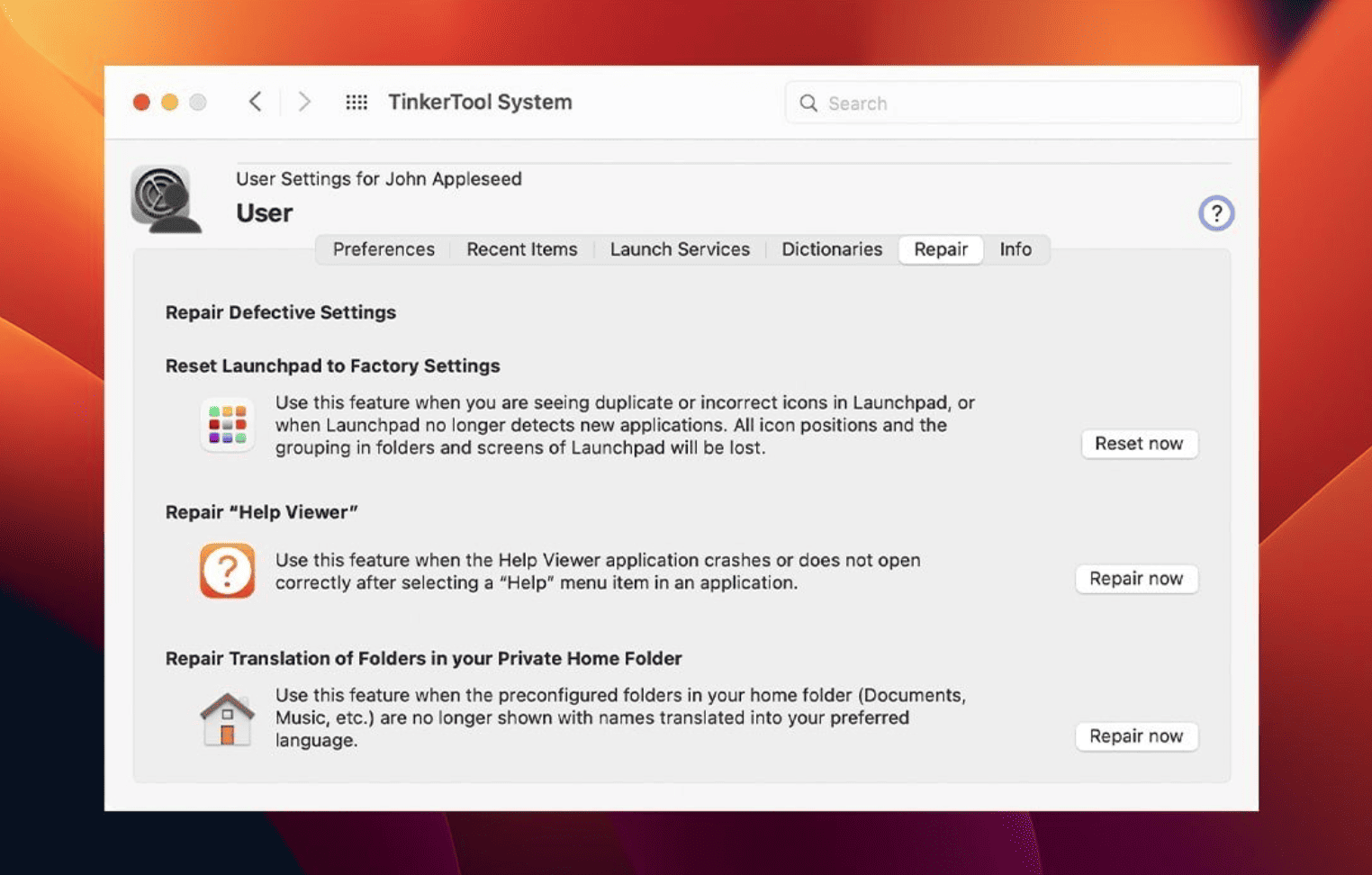 TinkerTool System v9.83 macOS
