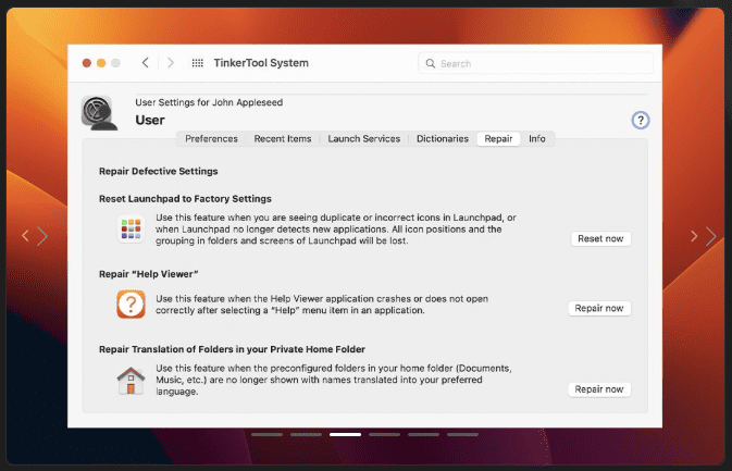 TinkerTool System v9.82 macOS 3