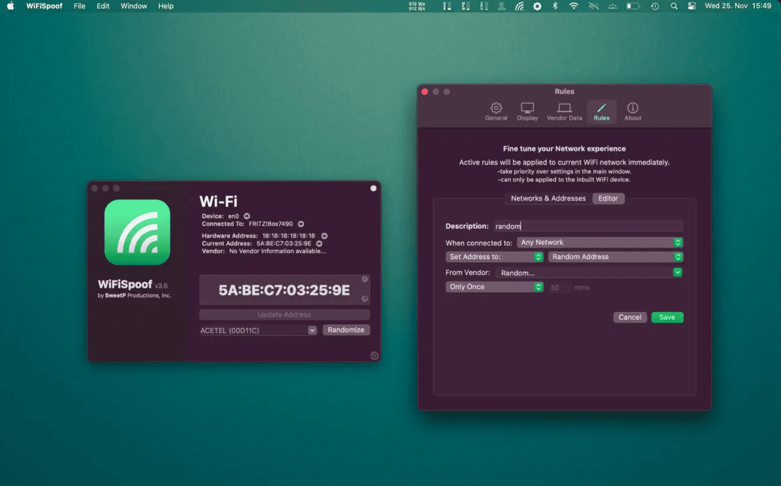 WiFiSpoof v4.1.1 macOS