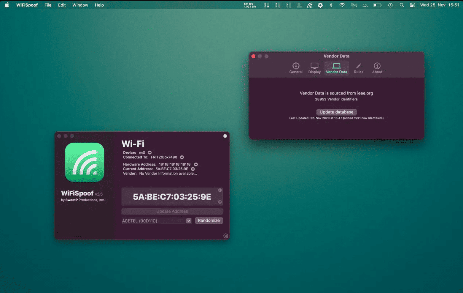 WiFiSpoof v4.1.1 macOS