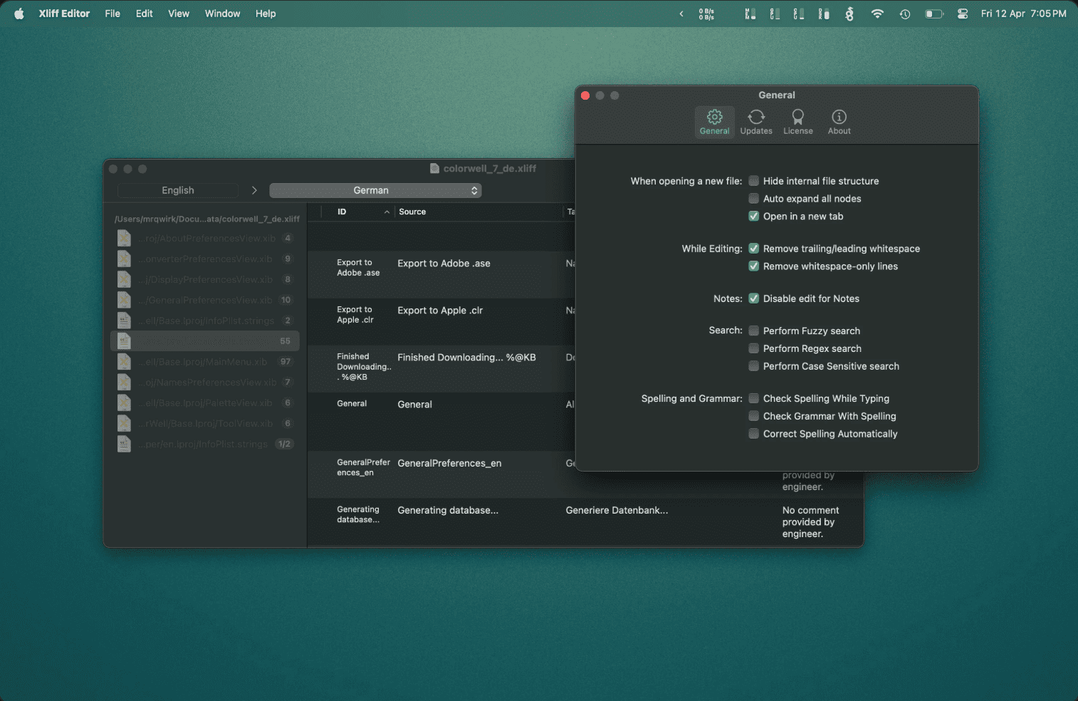 Xliff Editor v3.0 macOS