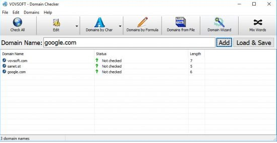 VovSoft Domain Checker