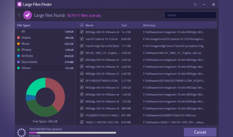 Large Files Finder