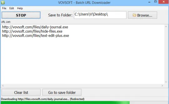 VovSoft Batch URL Downloader