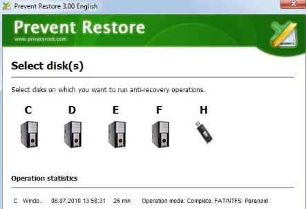 Prevent Restore