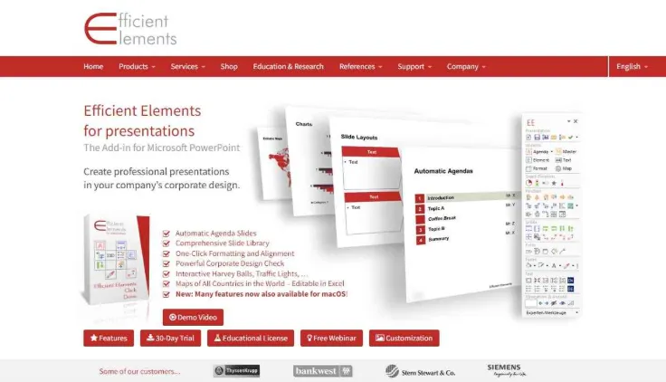 Efficient Elements for presentations