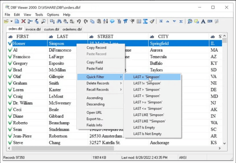 DBF Viewer 2000 v8.89.1 Multilingual