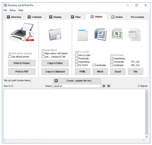 Directory List and Print Pro v4.36 logo