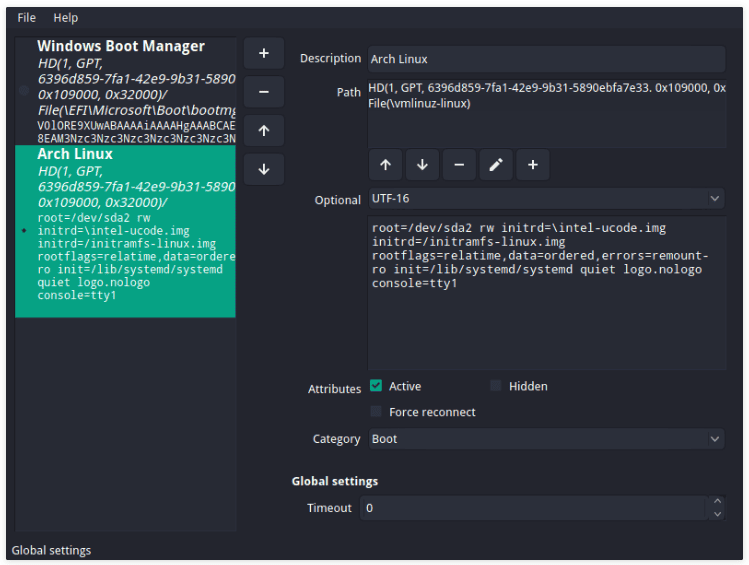 EFI Boot Editor v1.5.4