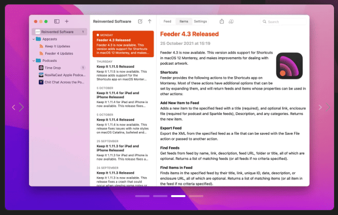 Feeder v4.8.0 macOS 3